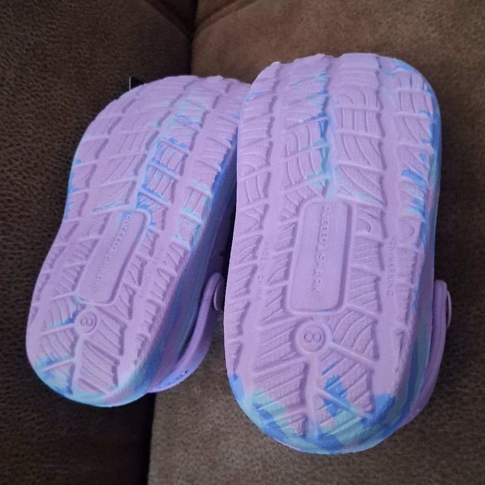 Rugged Shark Kids Tie-Dye Clog Sandals  Purple And Blue Size 8